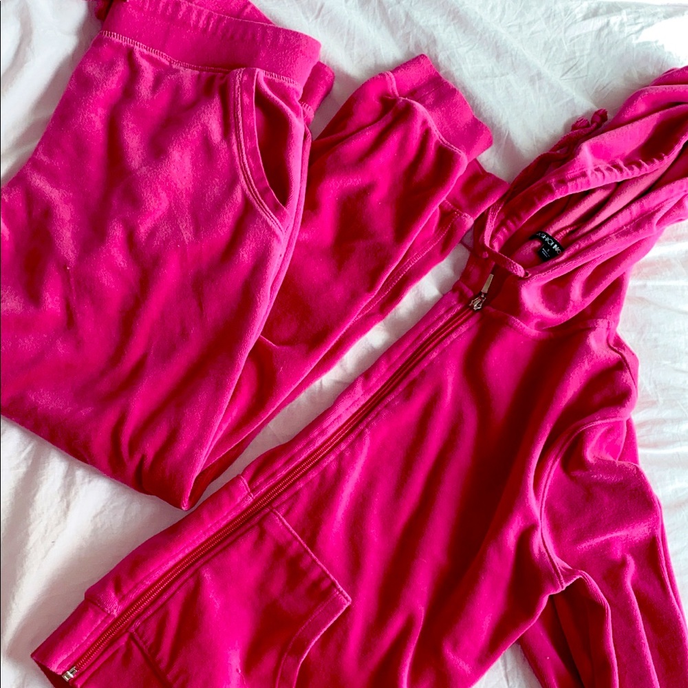 Velour set Pink fashion nova